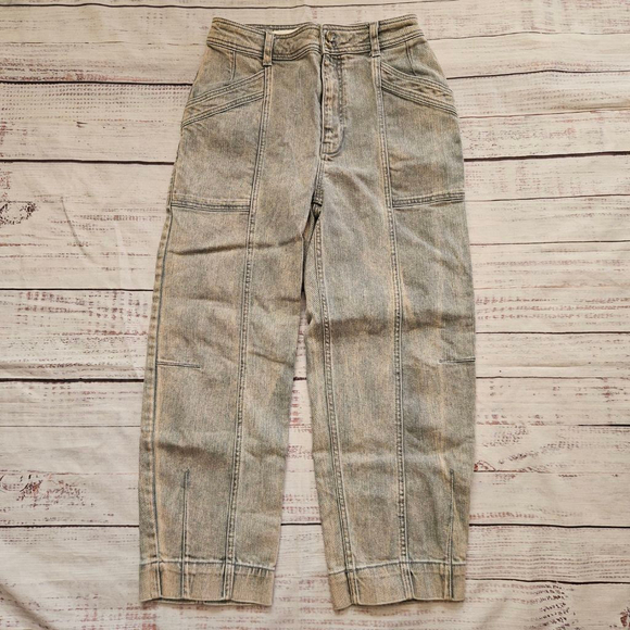 Anthropologie Denim - Pilcro Anthropologie Acid Wash Cropped Wide Straight Jeans High Rise Womens 27